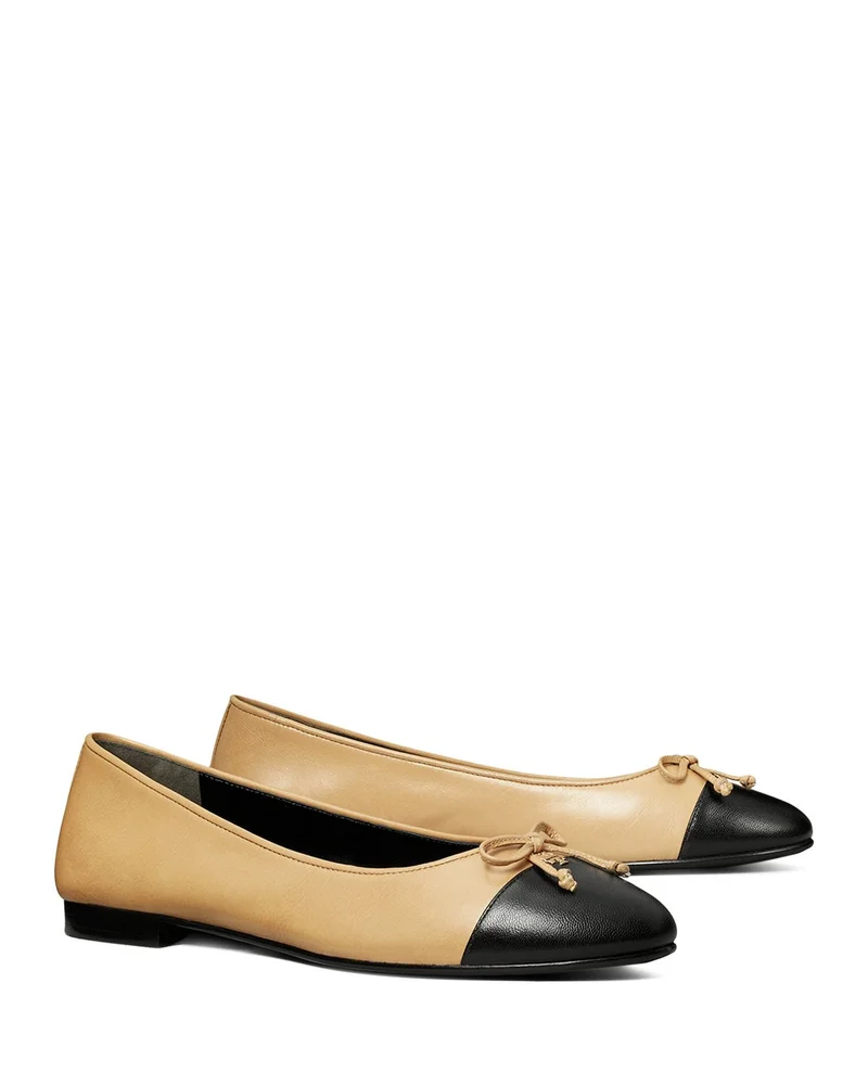 Bow Logo Slip On Ballet Flats
