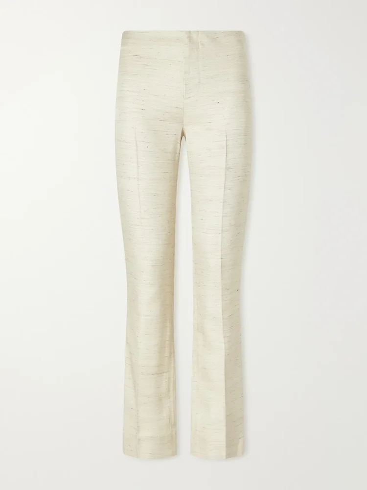 Lilian twill straight-leg pants