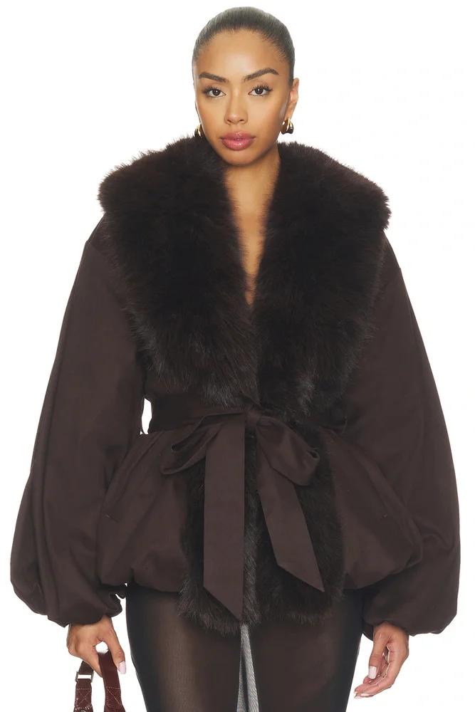 Faux Fur Collar Jacket