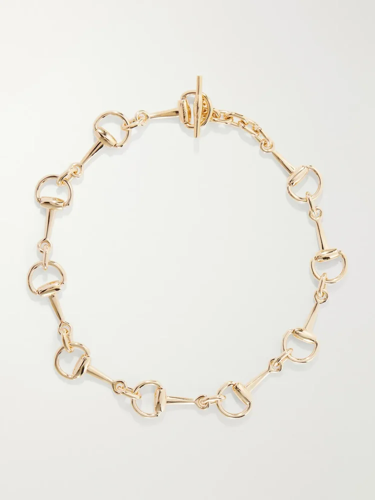 Horsebit gold-tone necklace