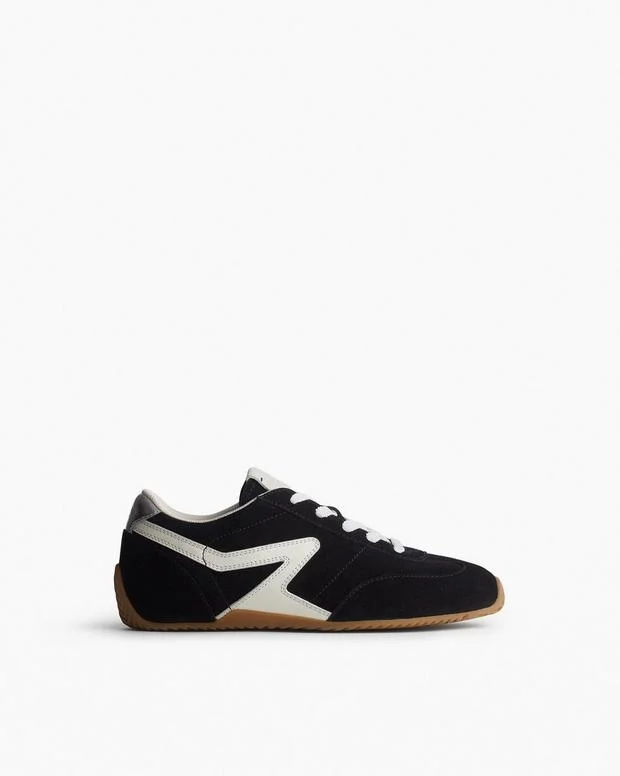 Ultra Slim Retro Runner Sneakers - Black White
