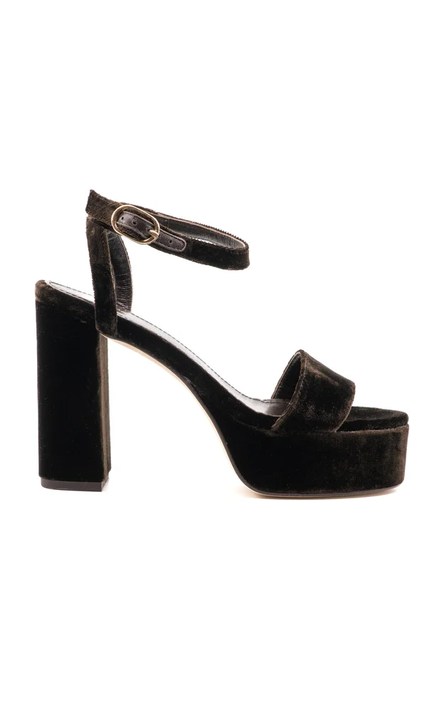 Becka Velvet Platform Sandals
