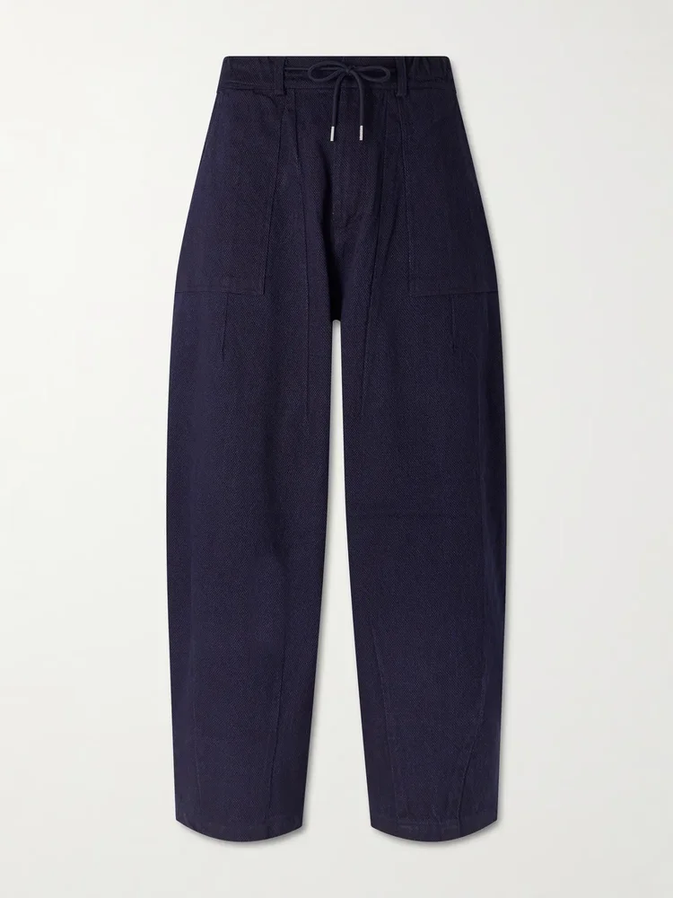 Wide-Leg Sashiko Jeans