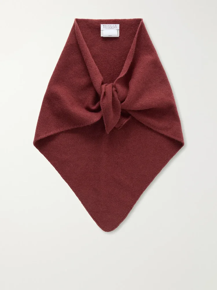 Bead-embellished cashmere scarf