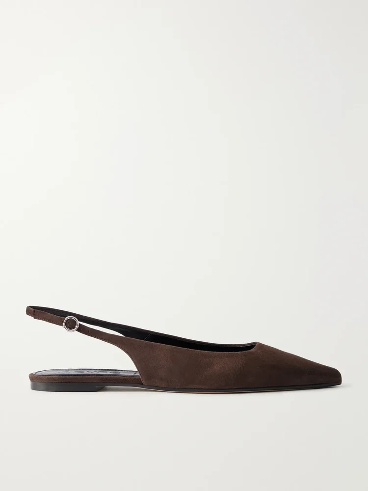 Annora suede slingback flats