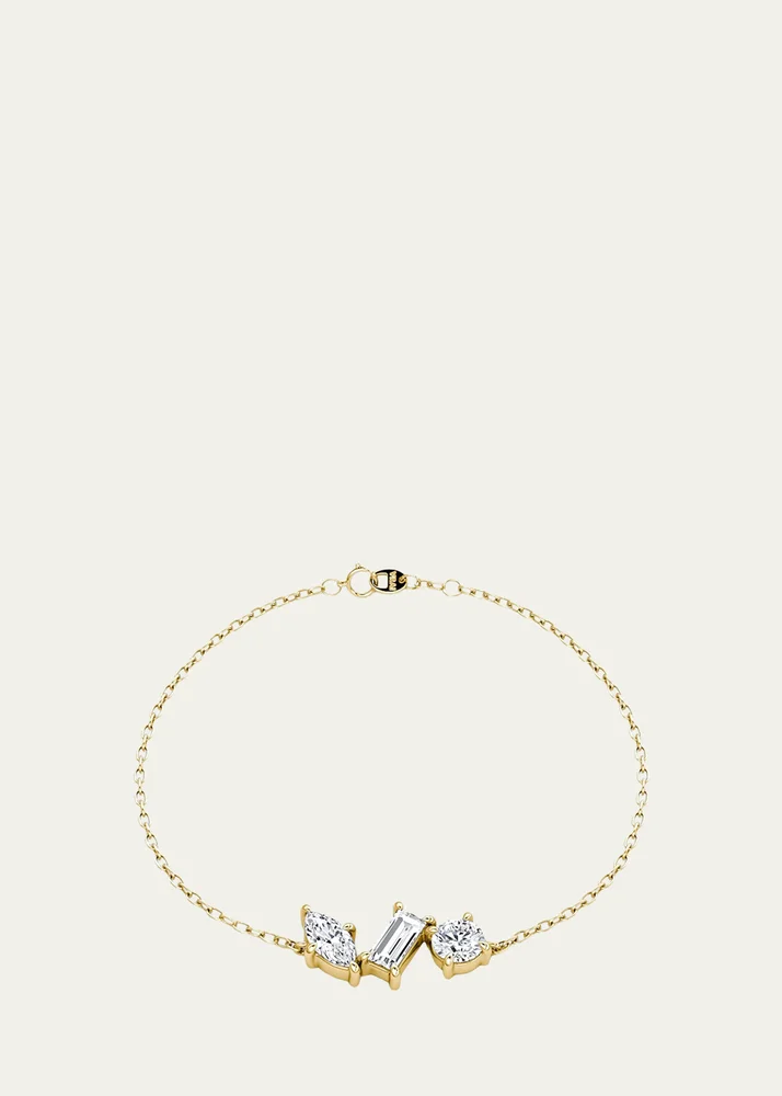 14K Yellow Gold Lab-Grown Diamond Orion Bracelet, 0.9tcw