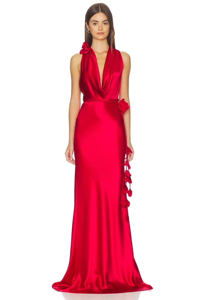 Delphine Satin Gown