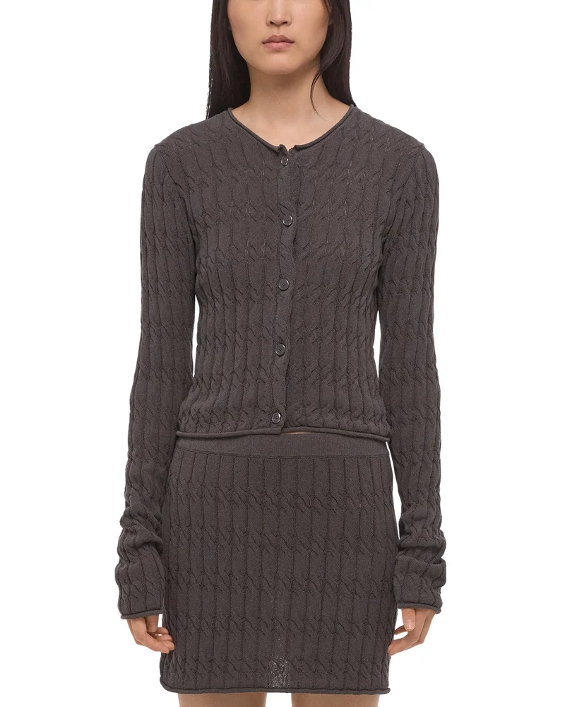 Cable Crop Cardigan