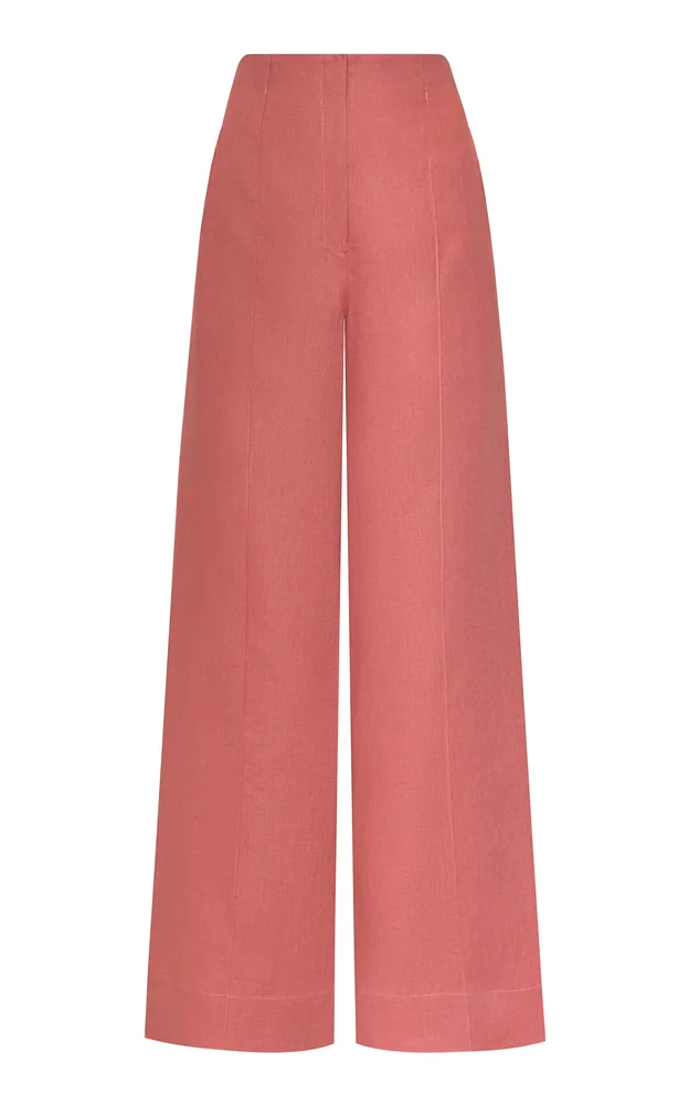 La Promesa Linen Wide-Leg Pants