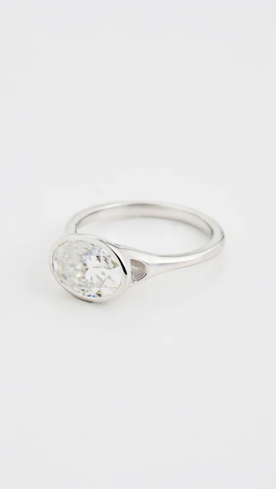 East To West Oval Lab Grown Ring