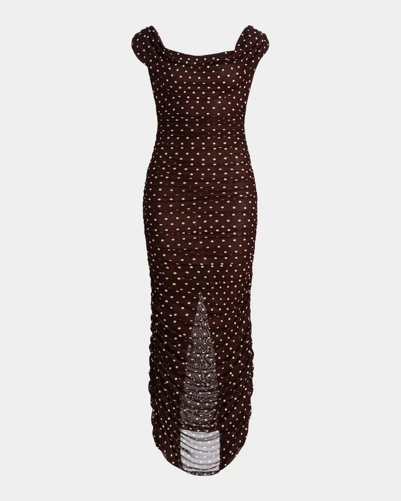 Evangeline Polka Dot Maxi Dress