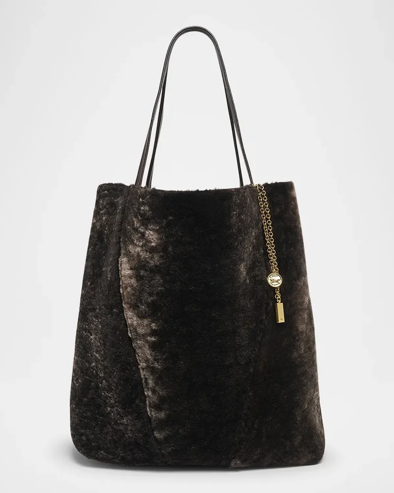 Spin Large Shearling Tote Bag