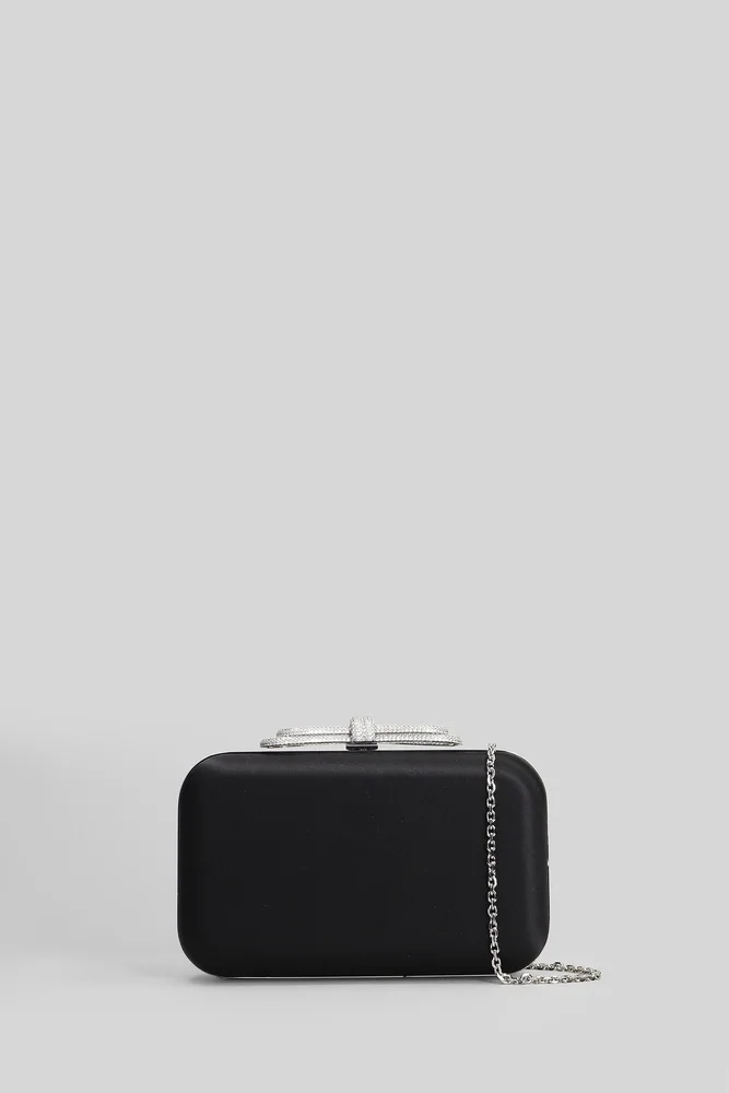 Clutch in black satin