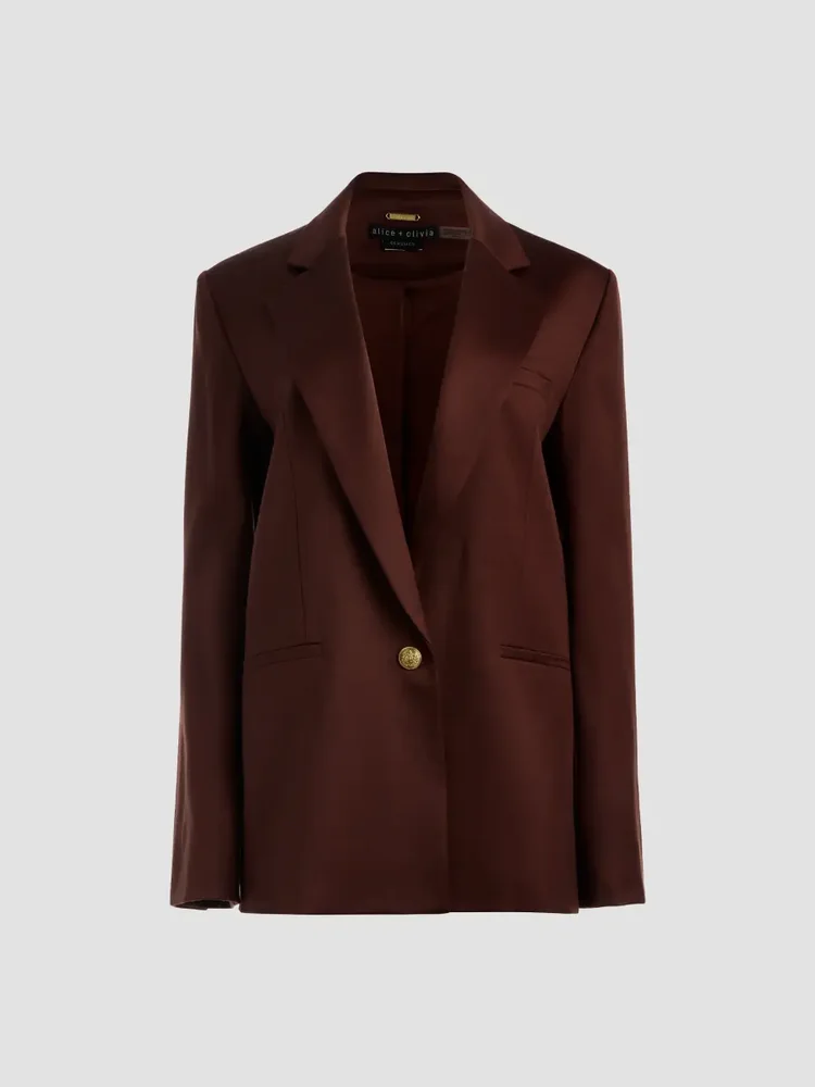 Ronan Stretch-Wool Oversized Boxy Blazer
