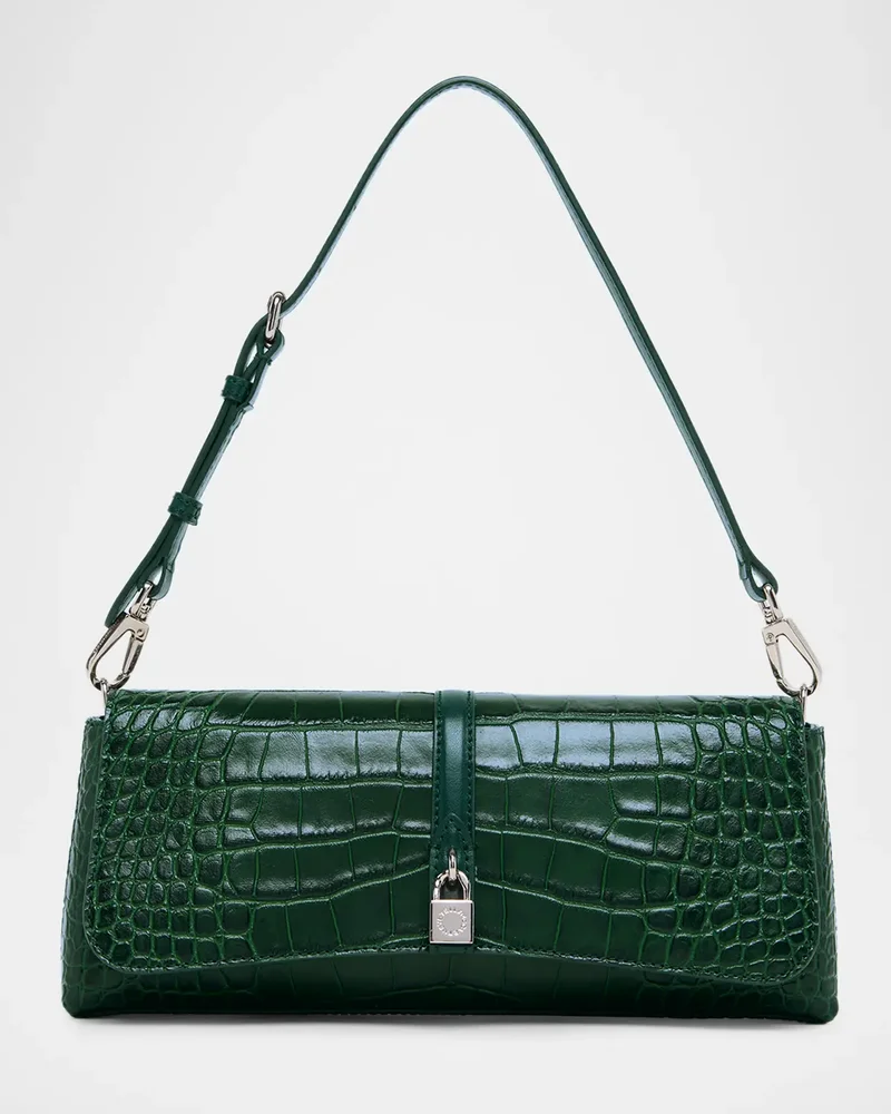 Ryder Croc-Embossed Vegan Leather Clutch Bag
