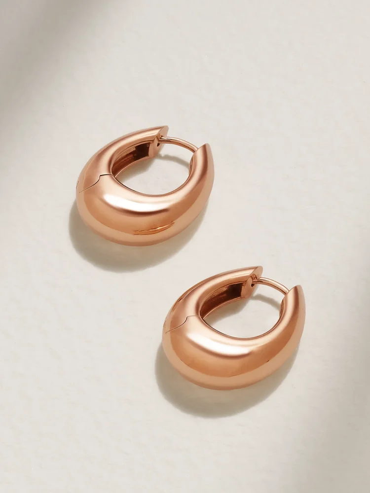 Chakra Icon 18-karat rose gold hoop earrings