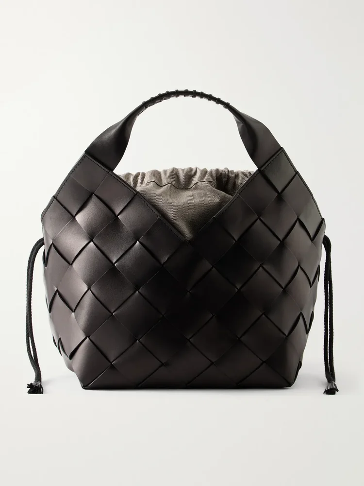 Castello woven leather tote