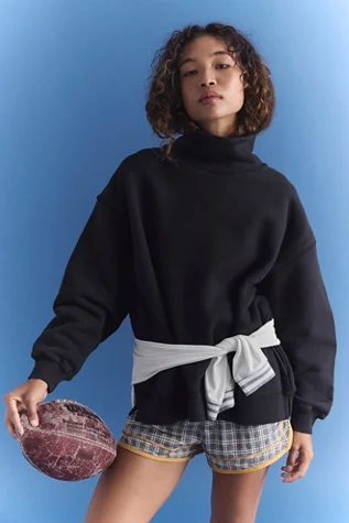 Free People A Cut Above Mock Neck Pullover Sweatshirt