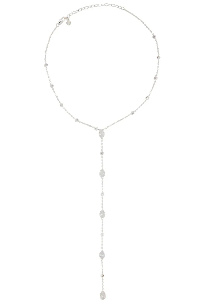 Marquise Crystal Lariat Necklace