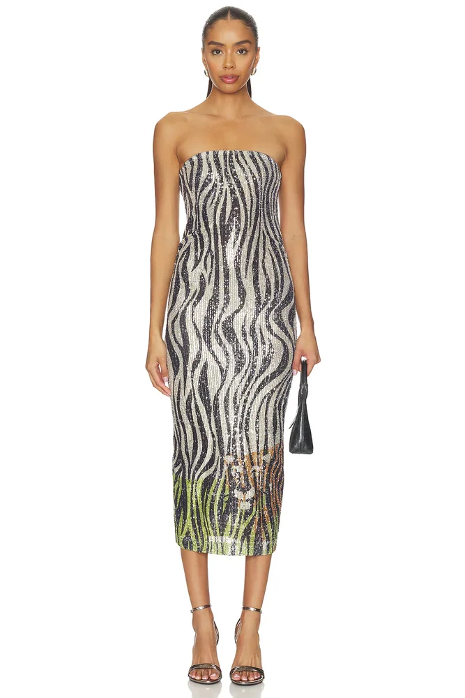 Hidden Tiger Tube Dress