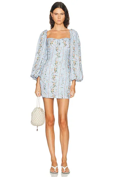 Lorena Mini Dress in Blue