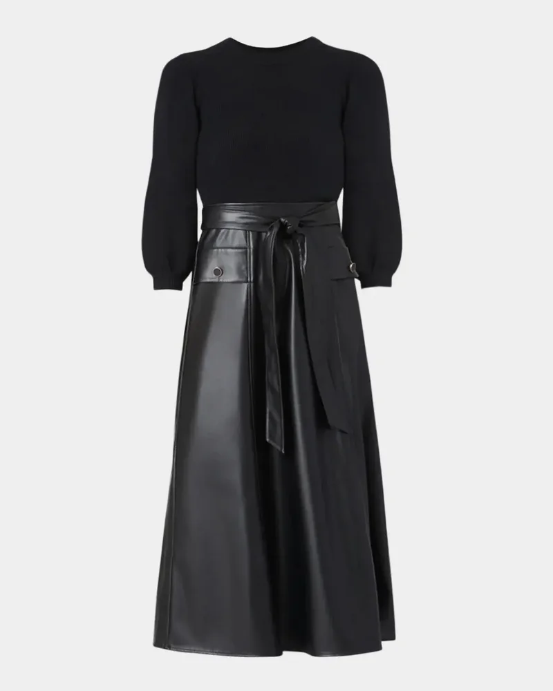 Aspen Mix Media Midi Dress