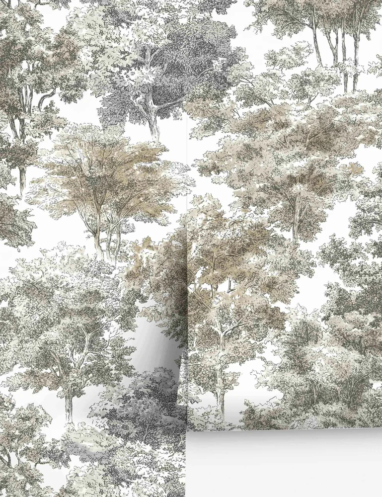 Old World Trees Peel + Stick Wallpaper