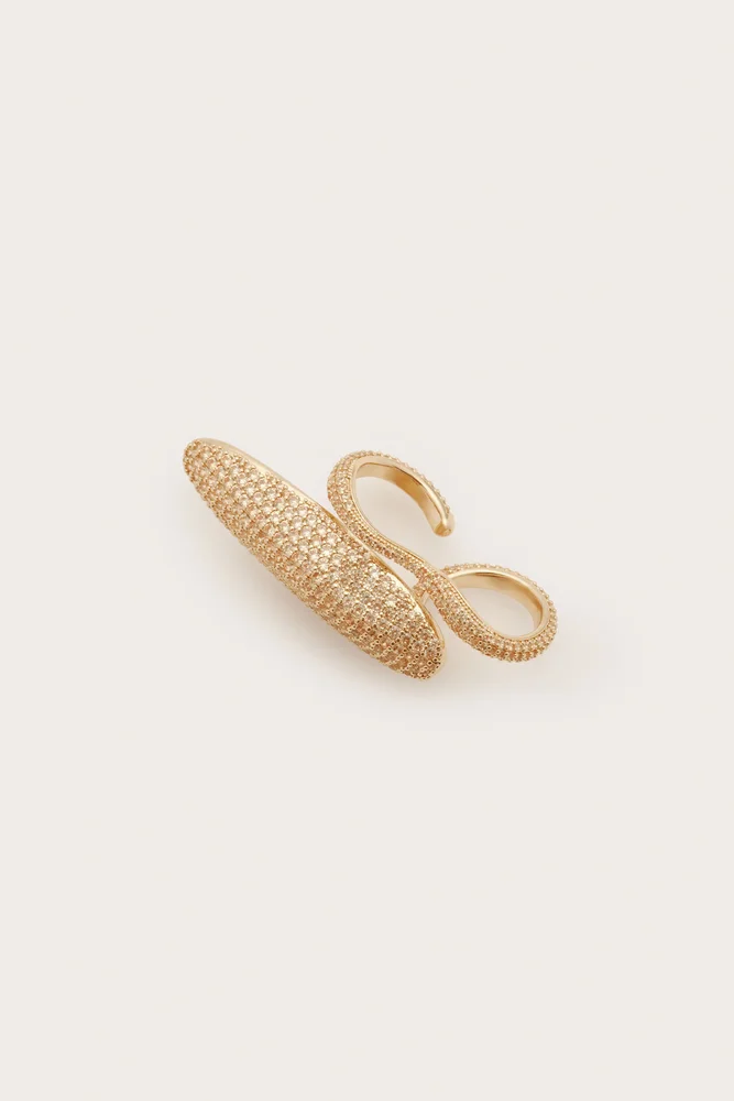 Cult Gaia Fiore Rhinestone Ring - Tierra