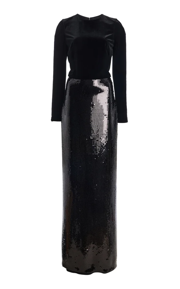 Long Sleeve Sheath Gown