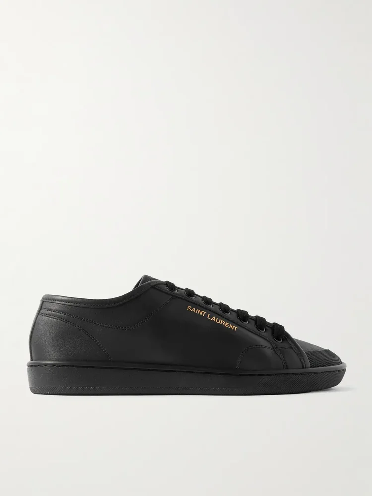 Gym Low Logo-Print Leather Sneakers