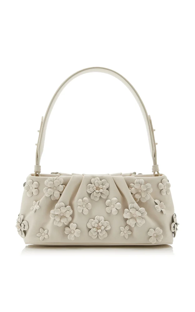 Harlow Leather Flower Shoulder Bag