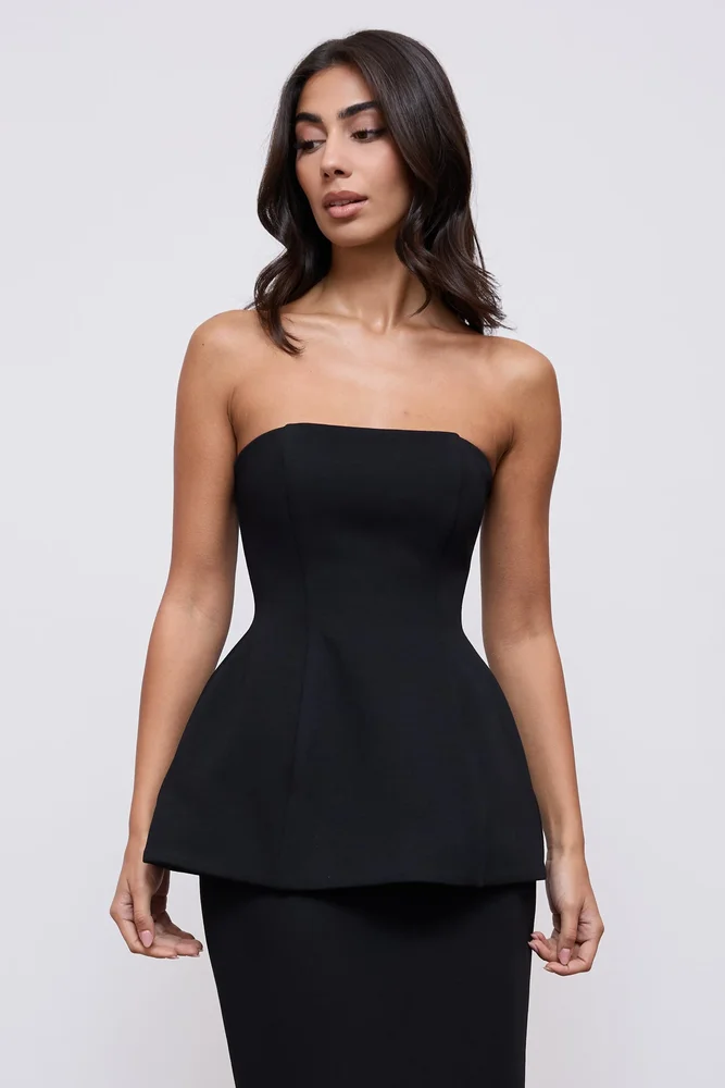 Cotton Mix Peplum Top