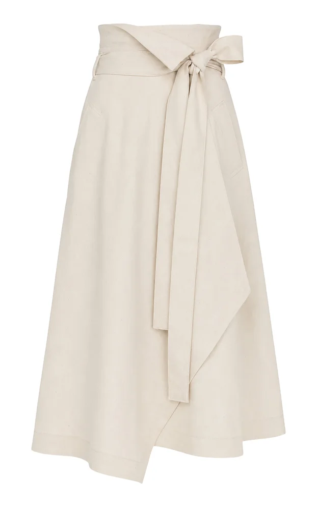 Ceibo Cotton Gabardine Midi Skirt