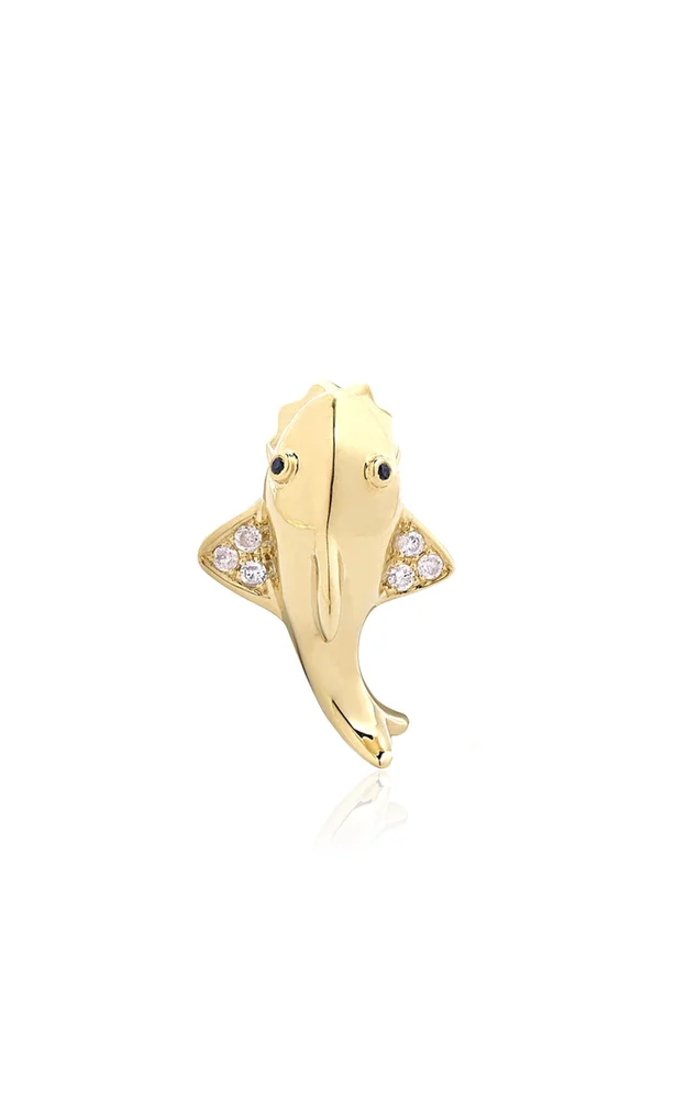 9K Gold Diamond Single Earring