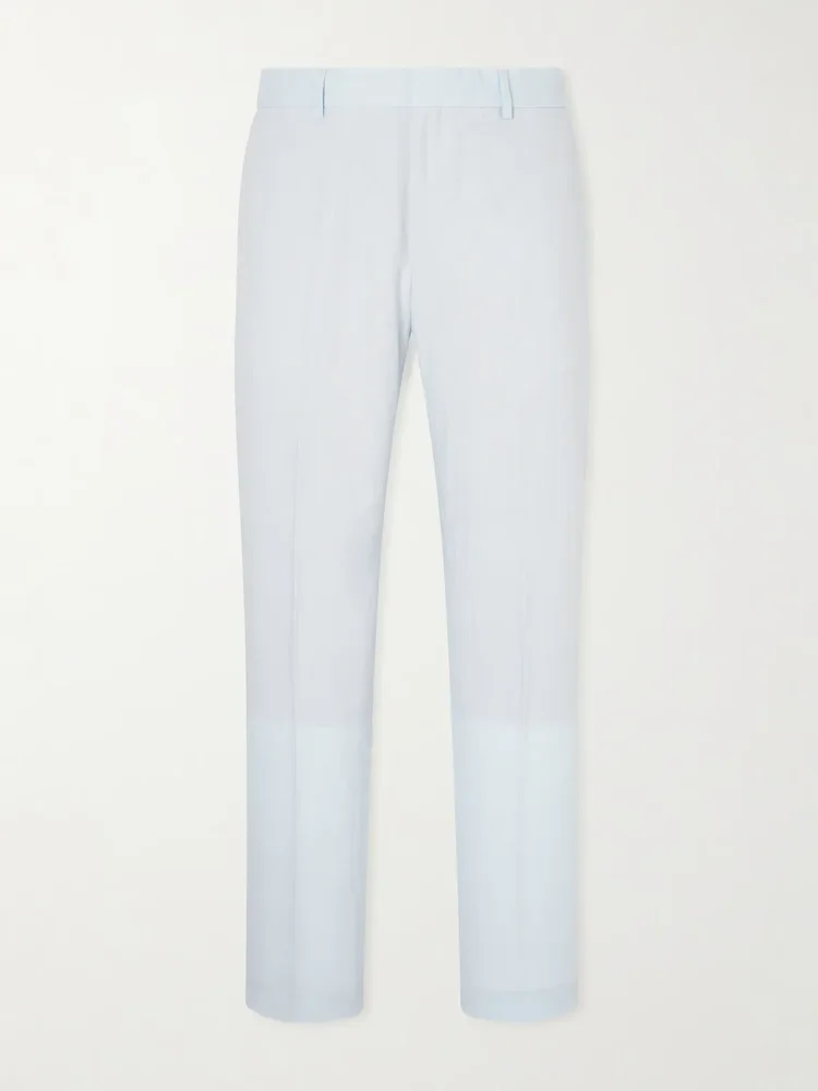 Straight-Leg Linen Suit Trousers