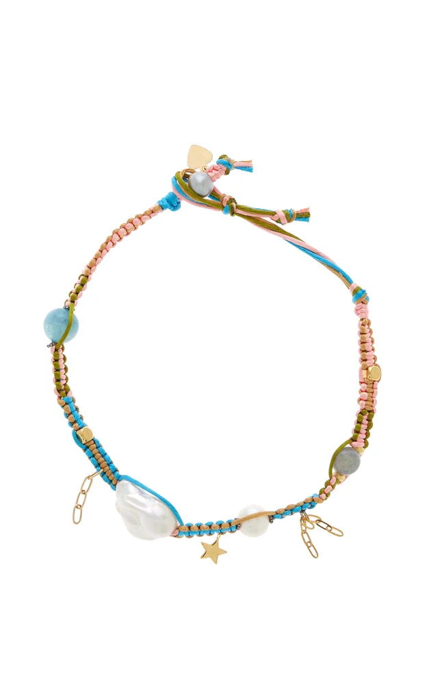 Sparkling Starry Night Sky Silk Rocker Choker