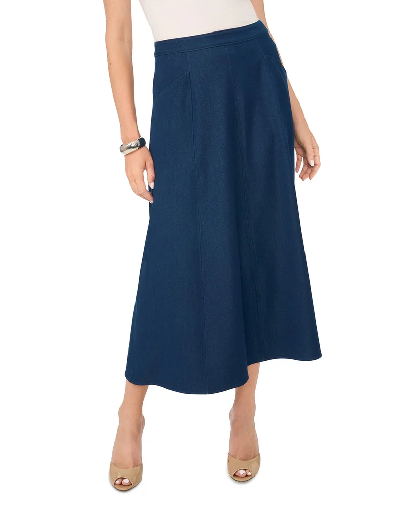 Seamed Denim Skirt