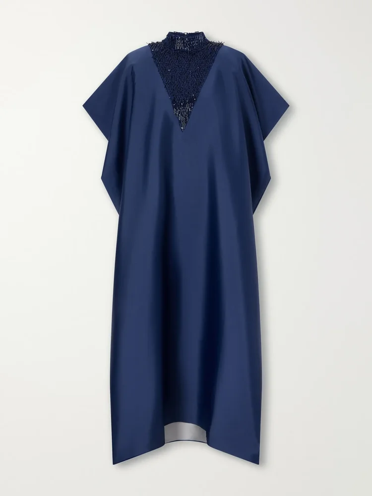 Cocoon sequined and twill gown