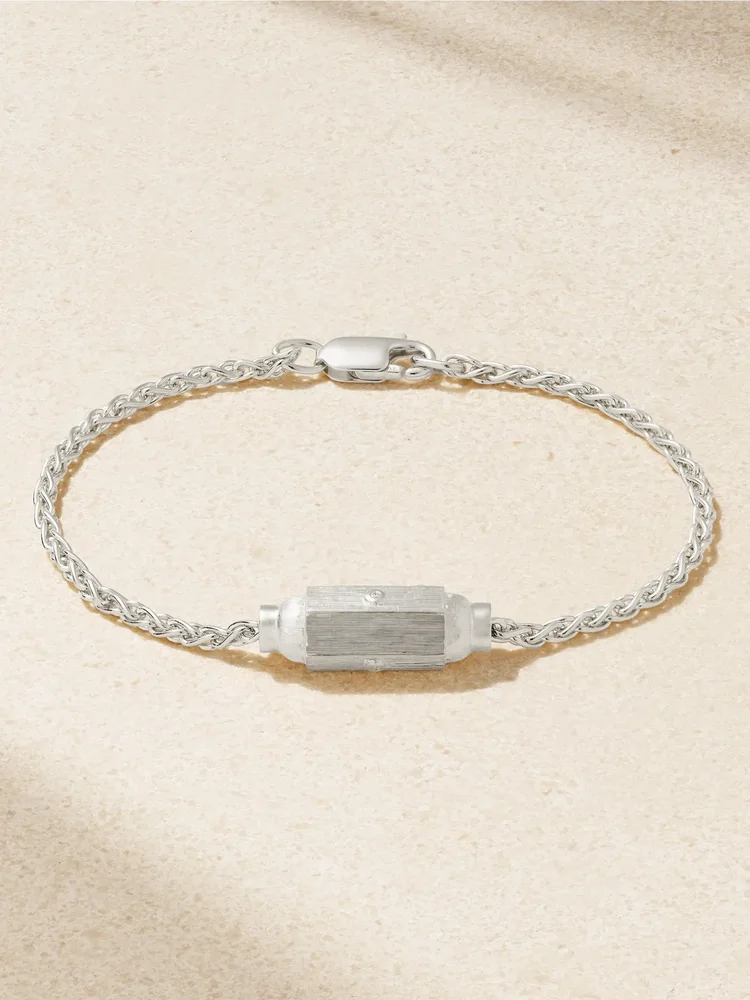 Micro Coco 18-karat white gold diamond bracelet