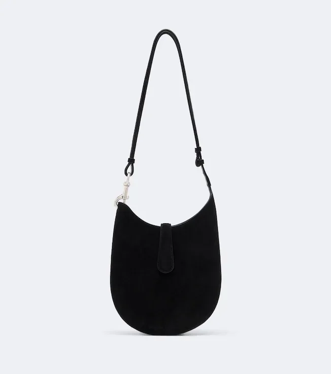 Mini Bean Sling suede shoulder bag
