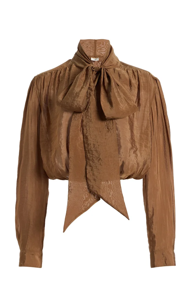 Lavallière Taffeta Top