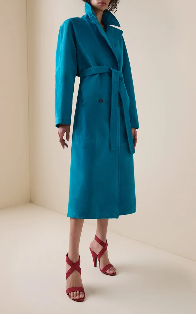 Suede Trench Coat