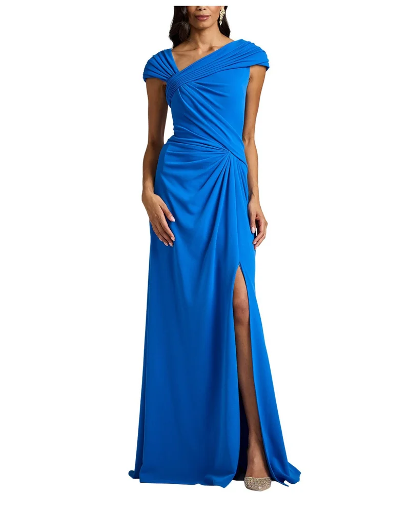 Mireya Draped Cap Sleeve Gown