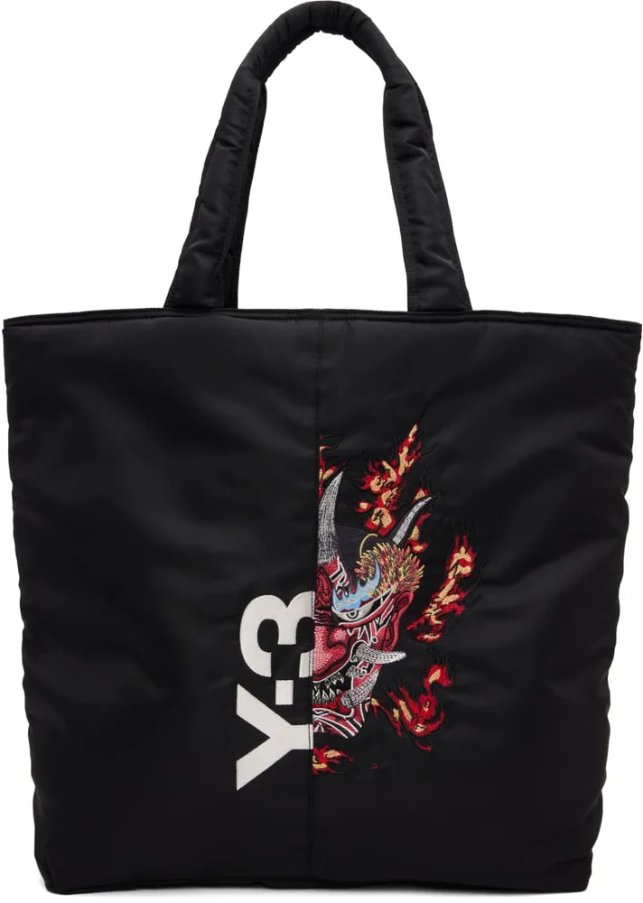 Black Graphic Tote