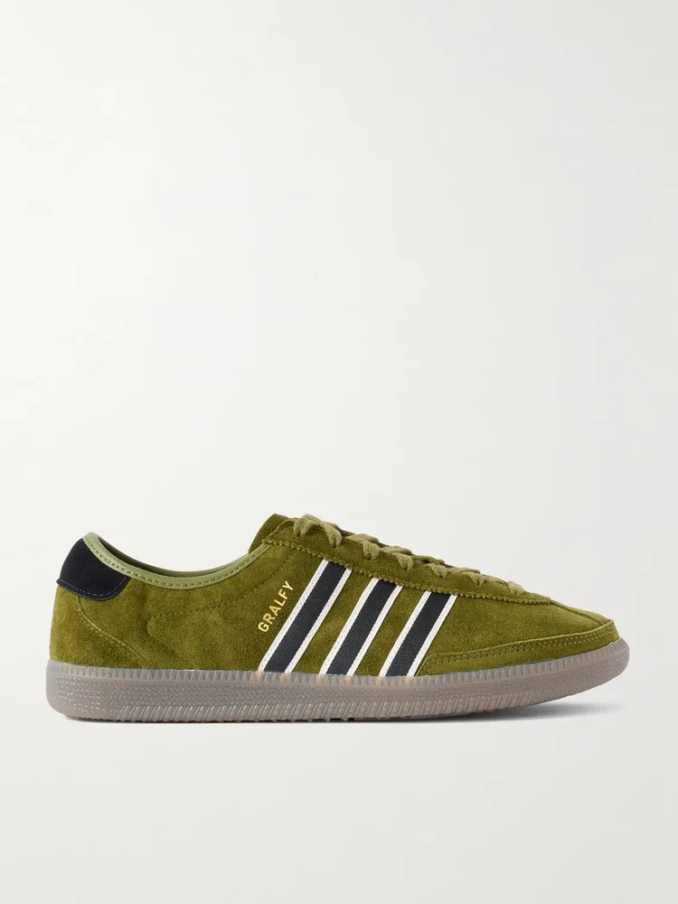 Gralfy Spezial Webbing-Trimmed Suede Sneakers