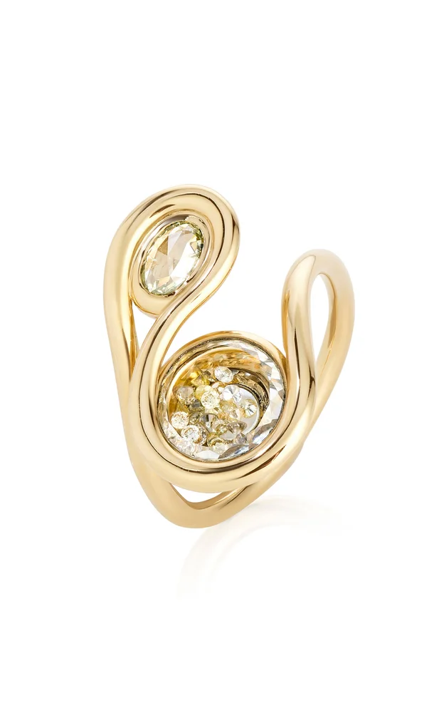 Clave Petite 18k Yellow Gold Diamond Ring