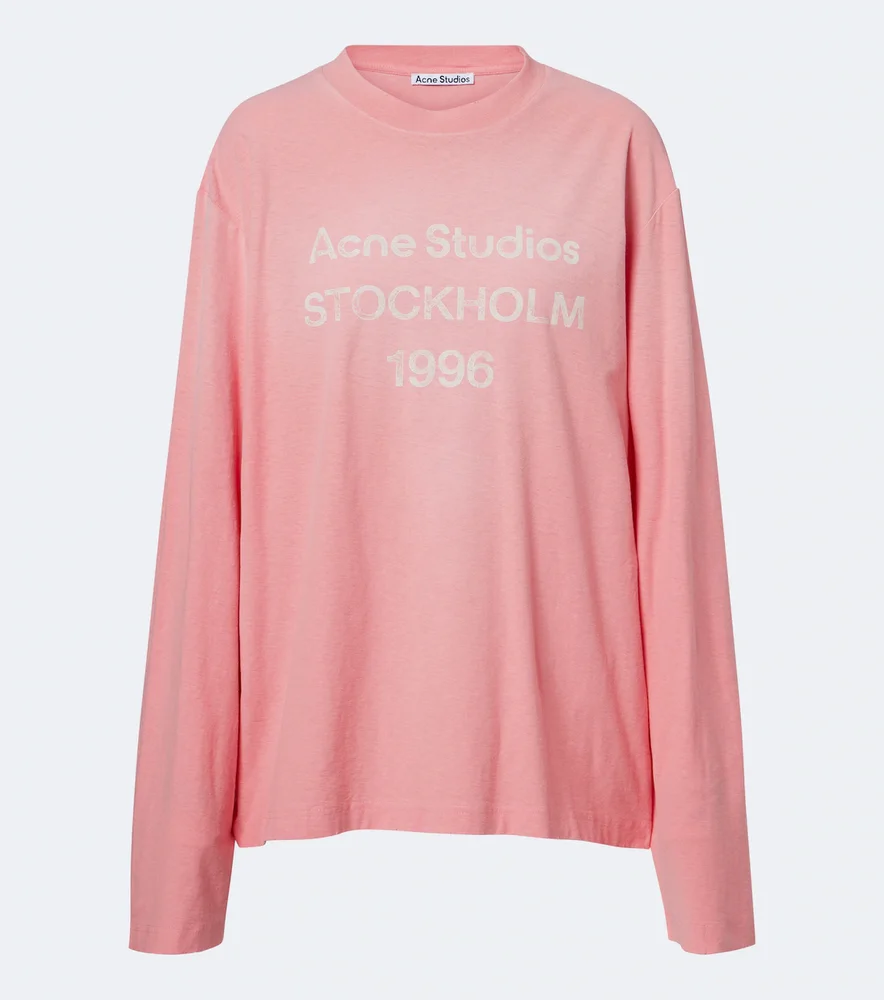Logo cotton and hemp jersey T-shirt