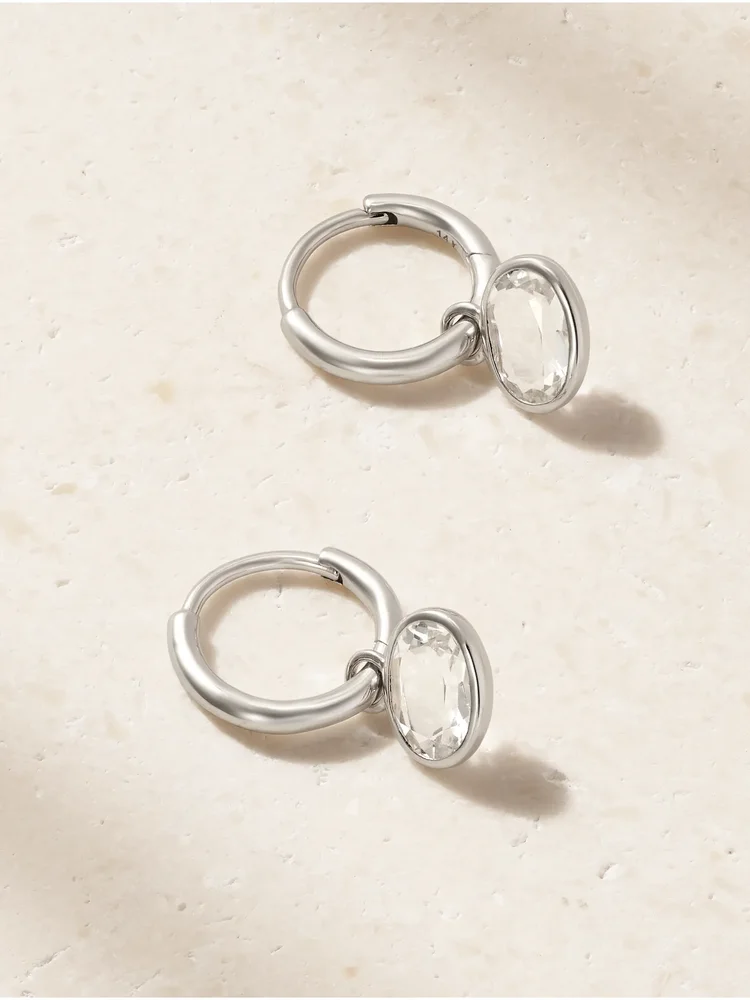Orbit 14-karat recycled gold topaz earrings