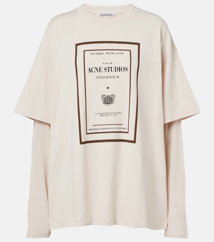 Layered logo cotton jersey T-shirt