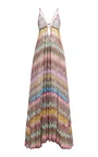 Metallic-Knit Maxi Cover-Up Dress
